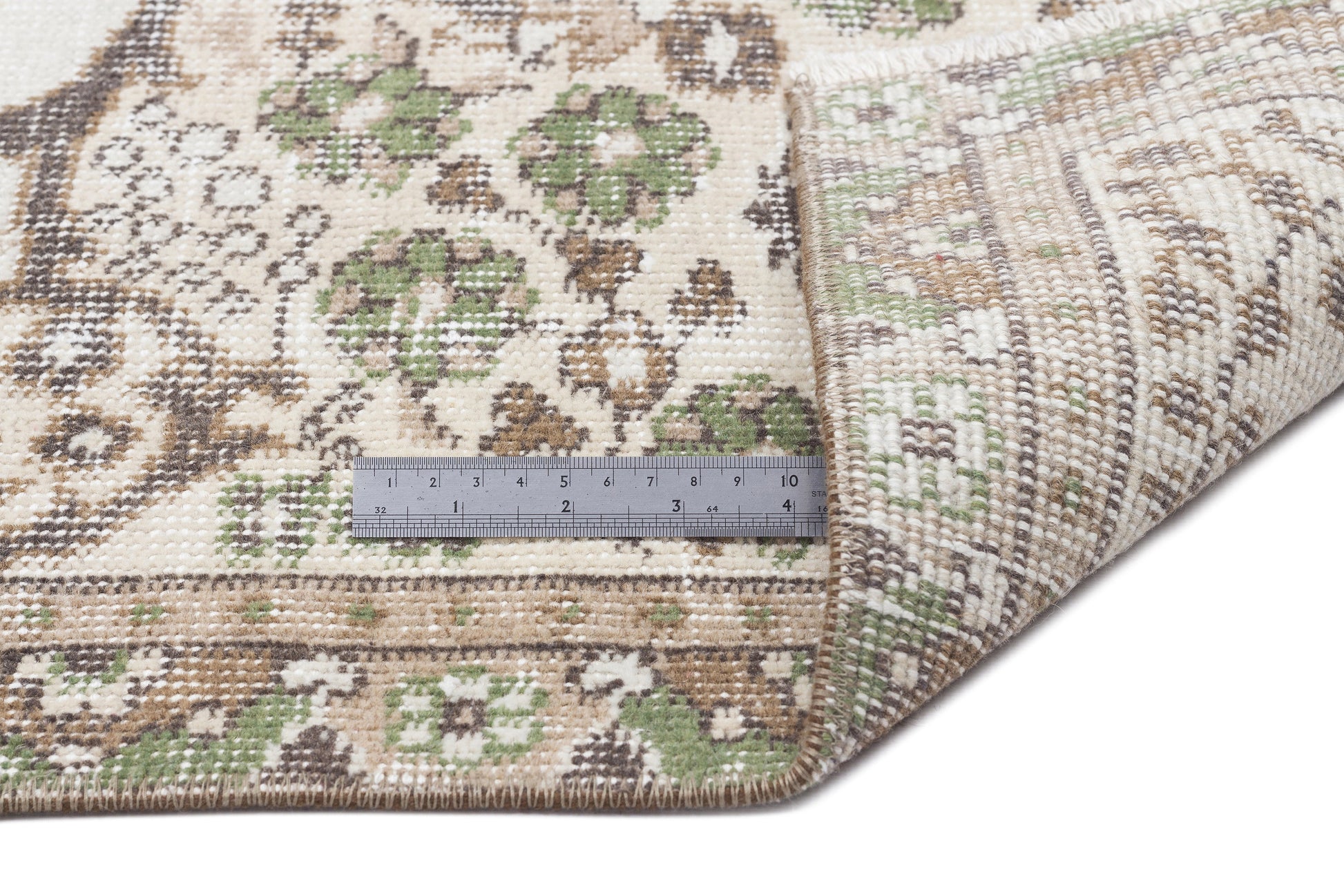 Atina Bej Eskitme Yün El Dokuma Halısı 165 x 262 Apex Unique