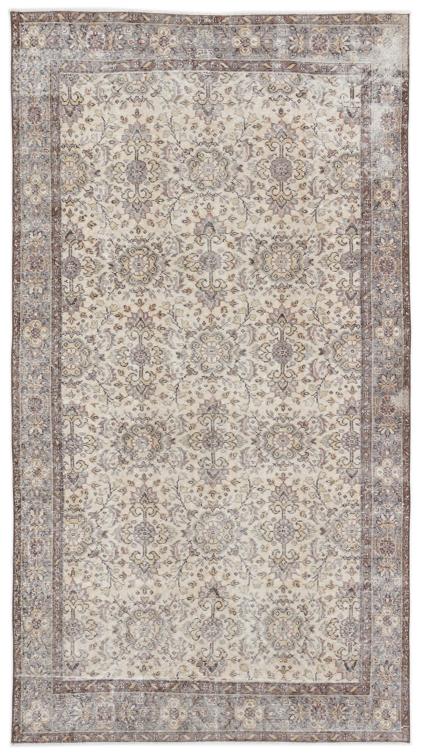 Atina Bej Eskitme Yün El Dokuma Halısı 160 x 285 Apex Unique