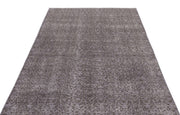 Gri Anadolu Geometrik Çiçekli Yün Halı 147x258 - Özel Seri