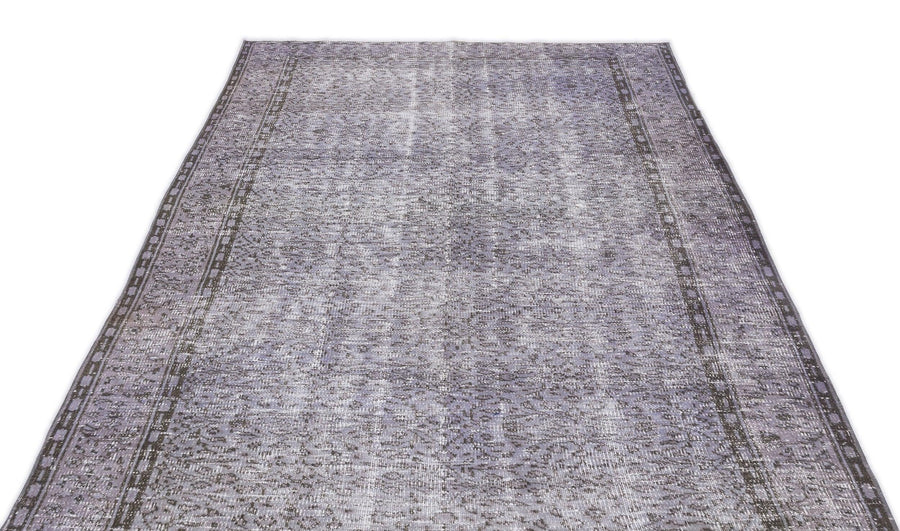 Gri Anadolu Geometrik Klasik Yün Halı 156x274 - Özel Seri