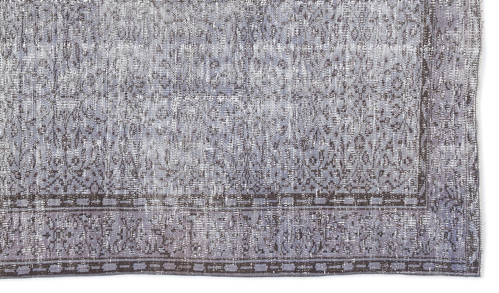 Atina Gri Eskitme Yün El Dokuma Halısı 156 x 274 Apex Unique