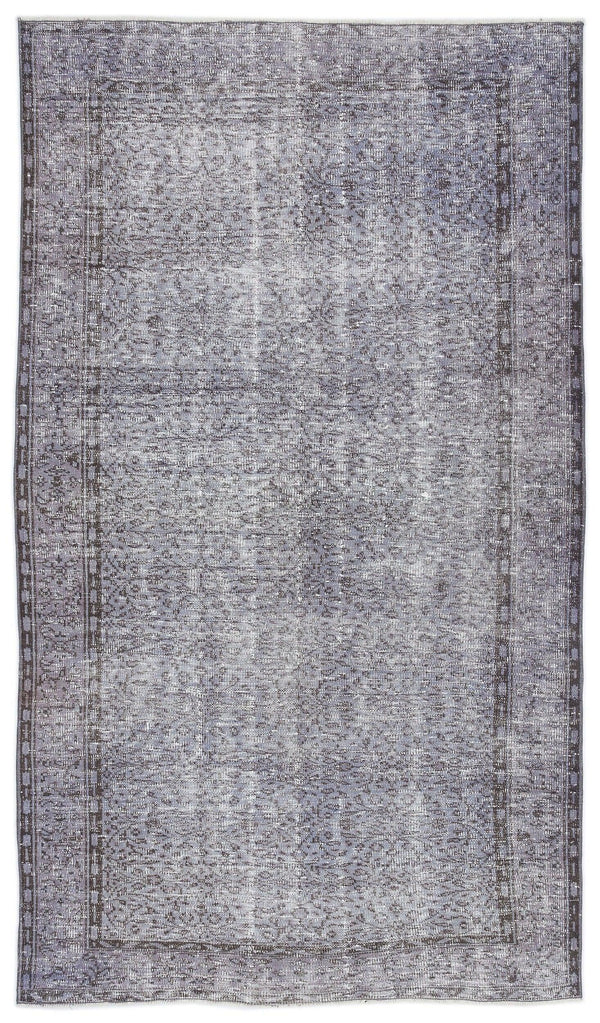Gri Anadolu Geometrik Klasik Yün Halı 156x274 - Özel Seri