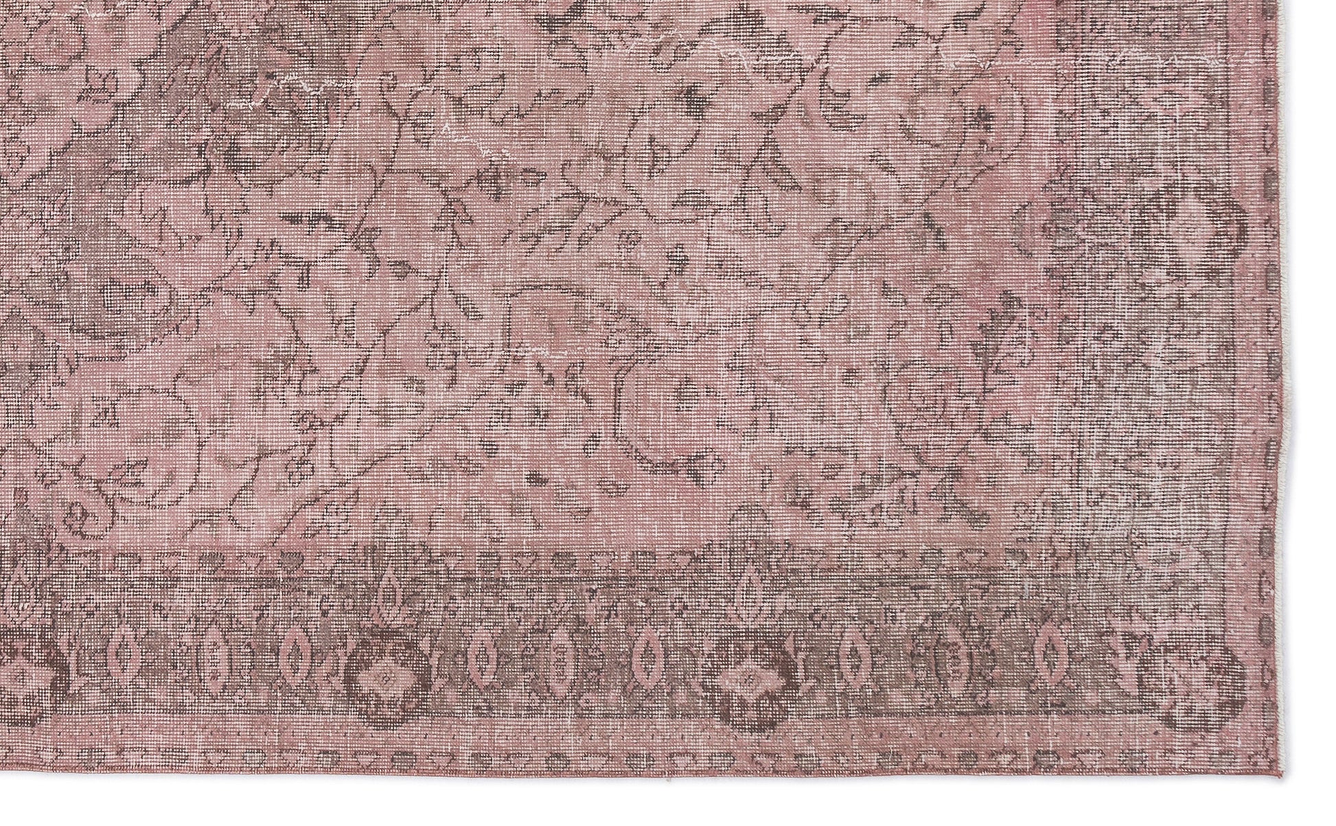 Atina Pembe Eskitme Yün El Dokuma Halısı 185 x 301 Apex Unique