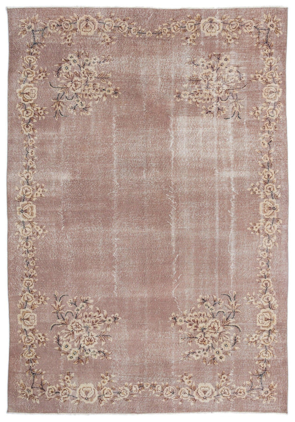Krem Isparta Klasik Madalyonlu Yün Halı 213x314 - Özel Seri