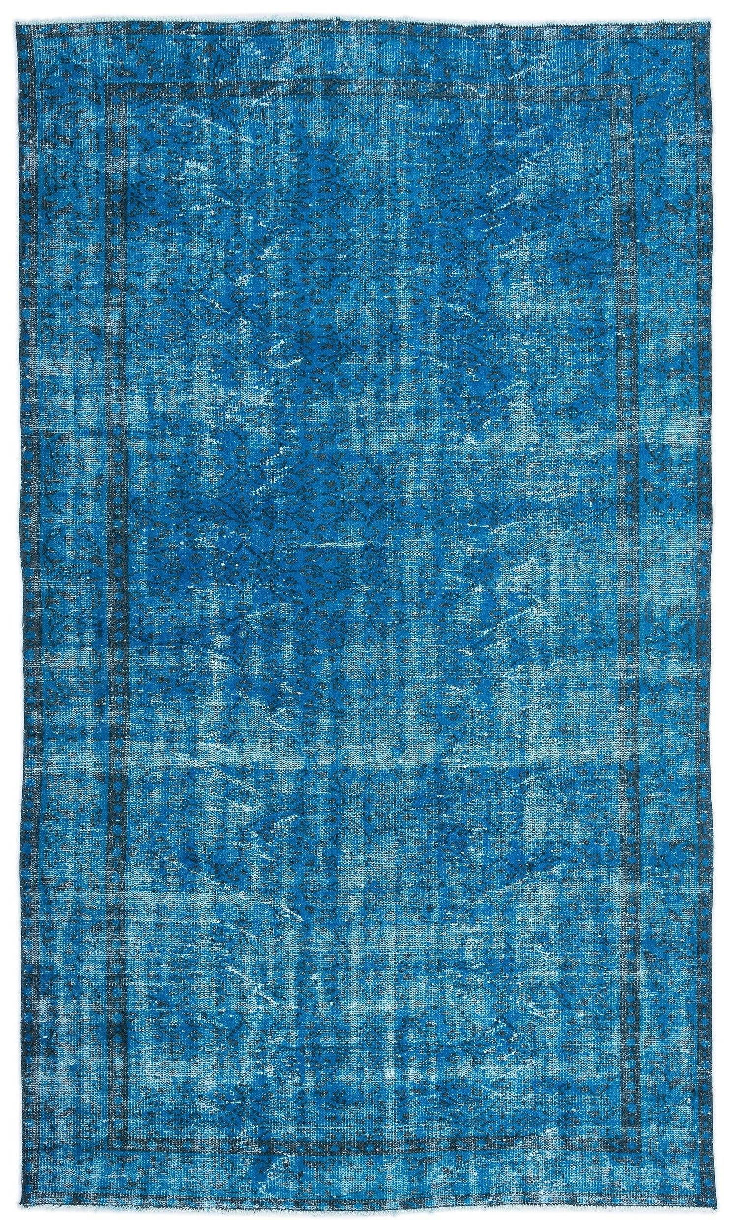 Beyaz Gri Eskitme Geometrik Yün Halı 178x304