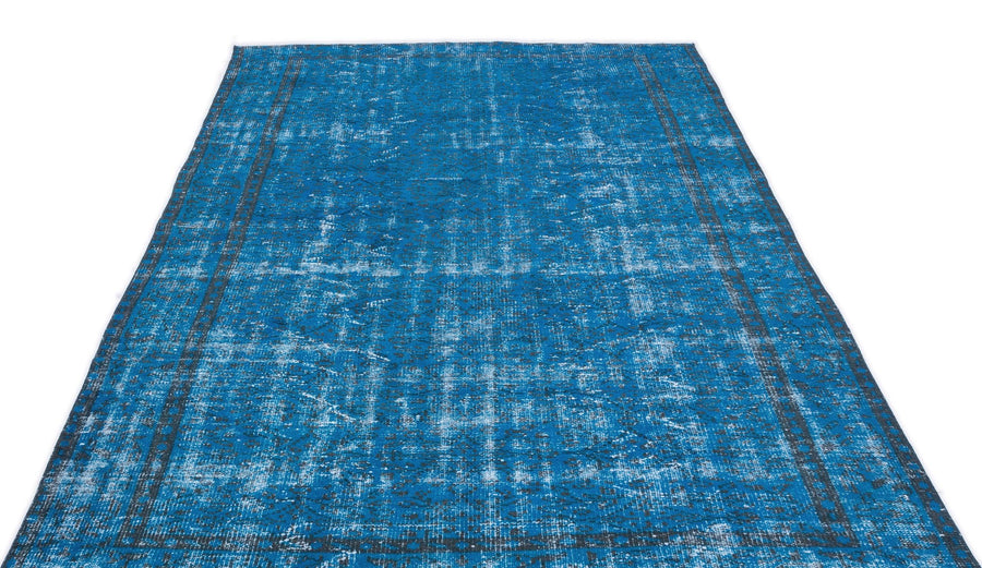 Beyaz Gri Eskitme Geometrik Yün Halı 178x304