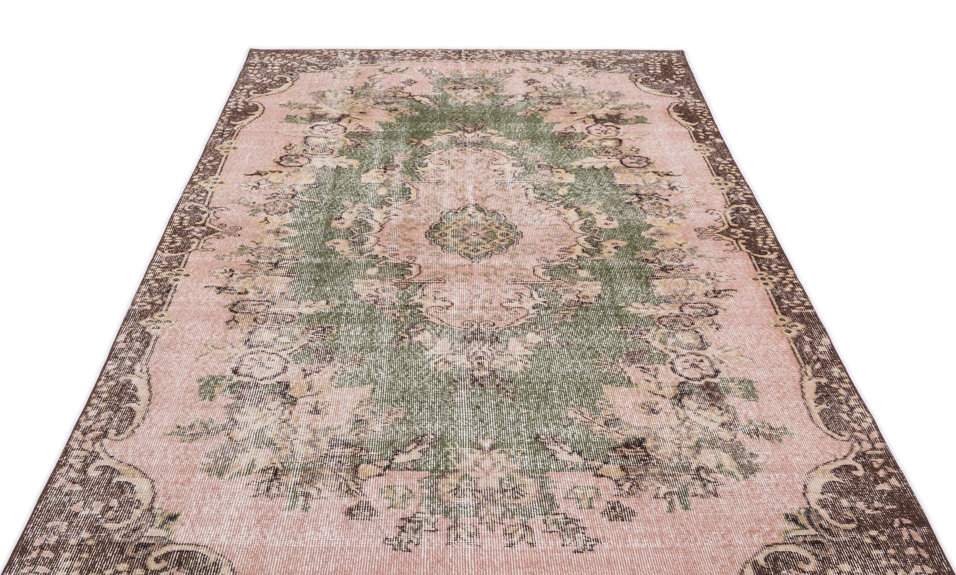 Atina Krem Eskitme Yün El Dokuma Halısı 160 x 277 Apex Unique