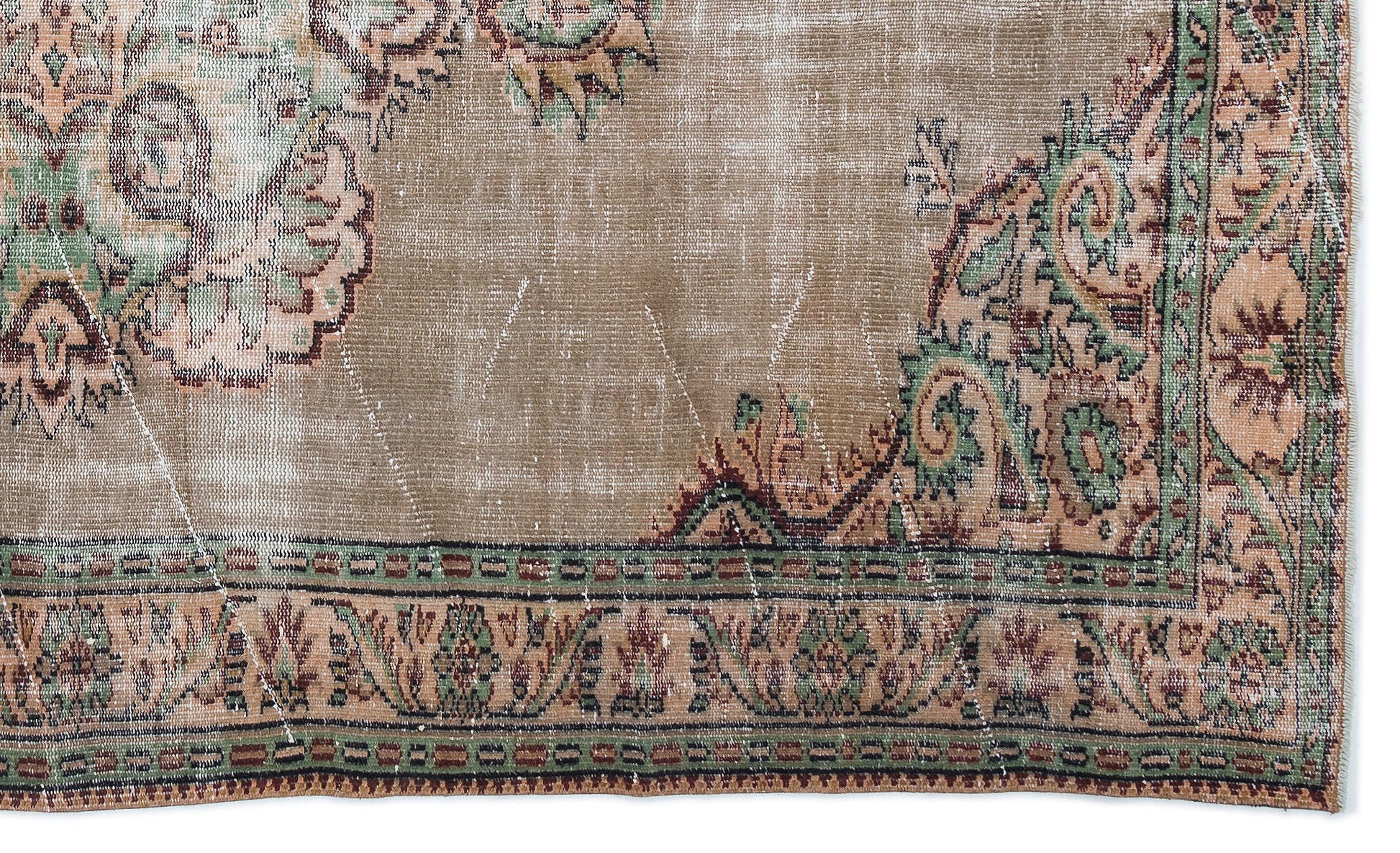 Atina Krem Eskitme Yün El Dokuma Halısı 173 x 298 Apex Unique