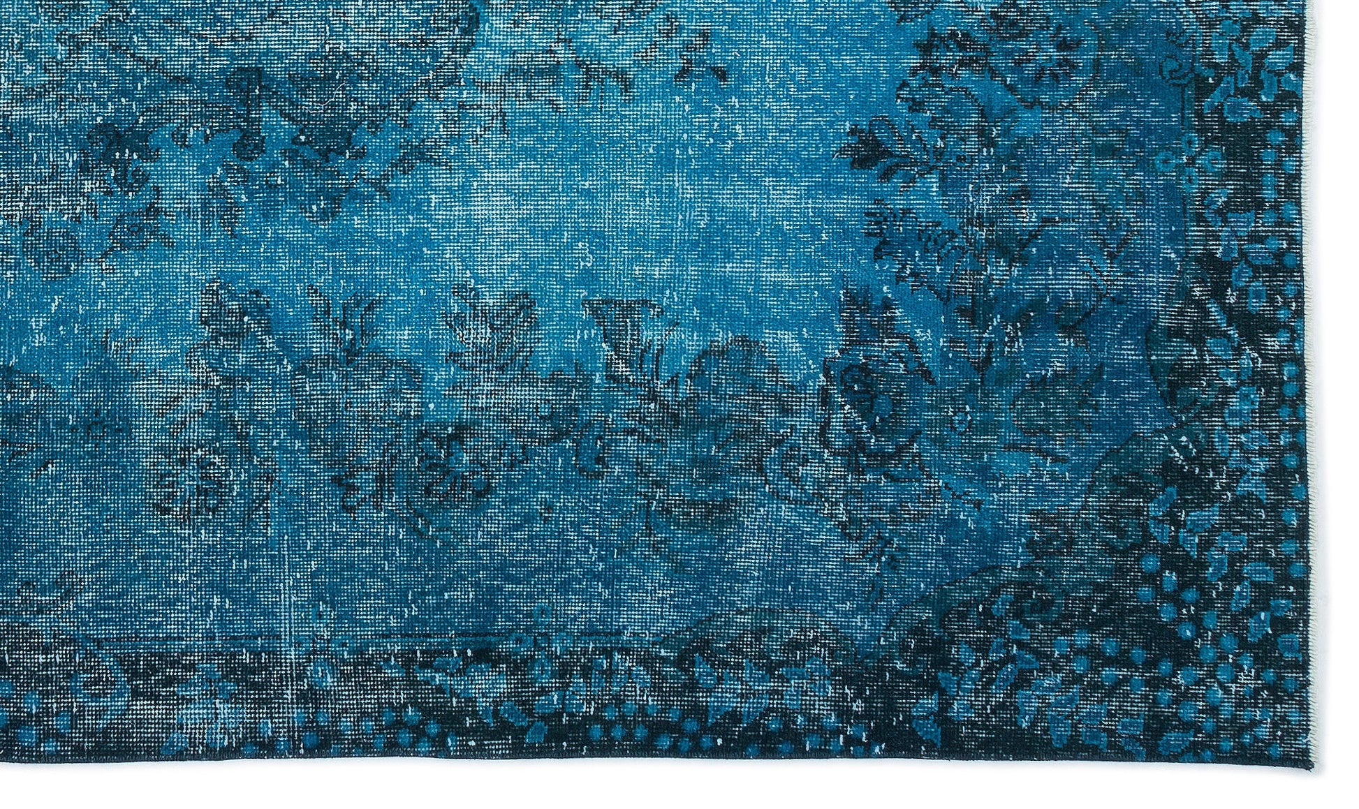 Atina Turkuaz Eskitme Yün El Dokuma Halısı 171 x 290 Apex Unique