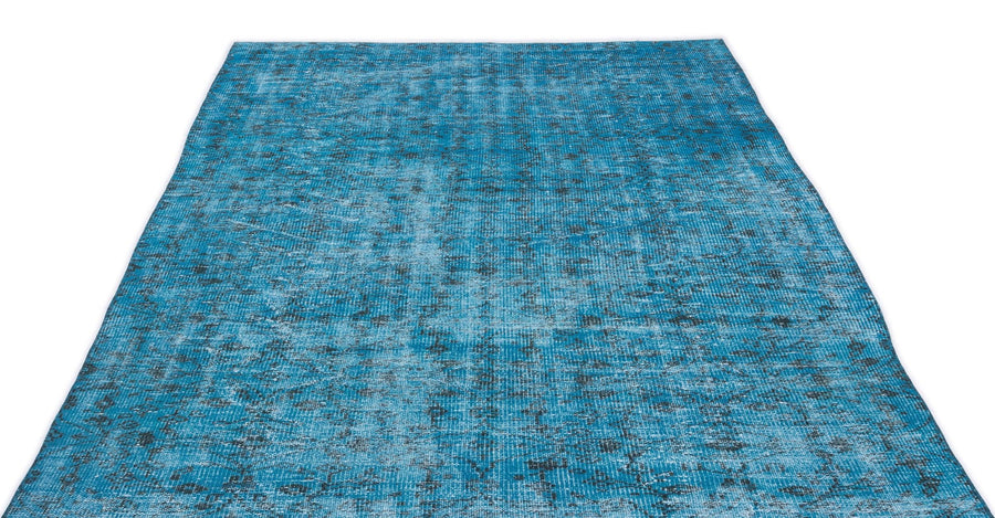 Gri Mavi Anadolu Bohem Geometrik Yün Halı 170x258 - Özel Seri