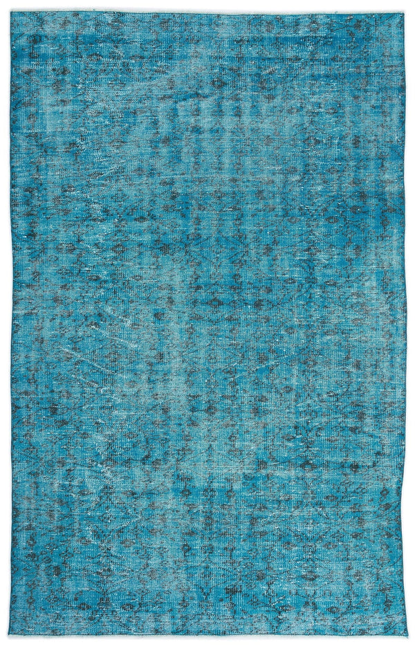 Gri Mavi Anadolu Bohem Geometrik Yün Halı 170x258 - Özel Seri