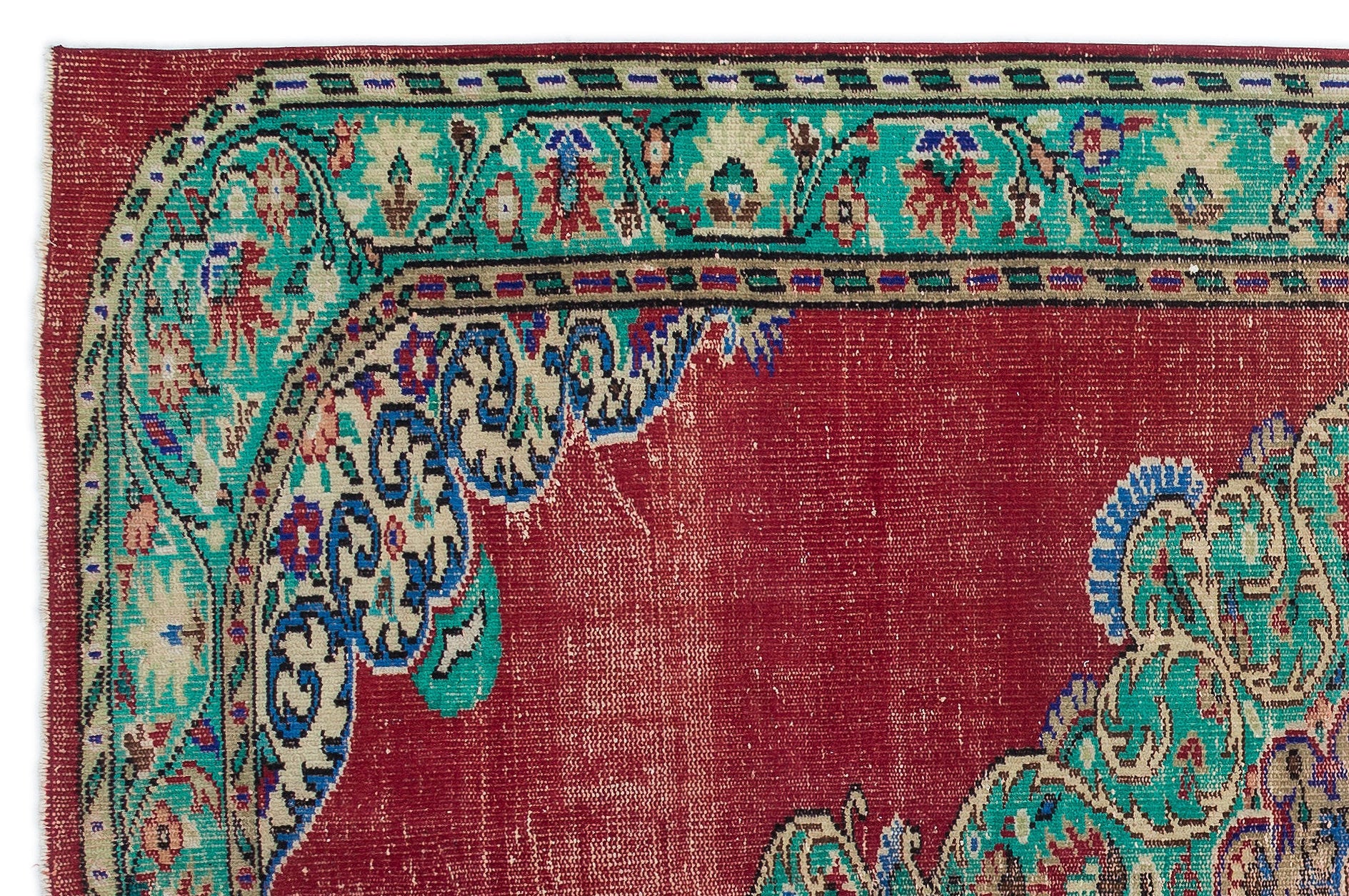 Atina Krem Eskitme Yün El Dokuma Halısı 178 x 273 Apex Unique