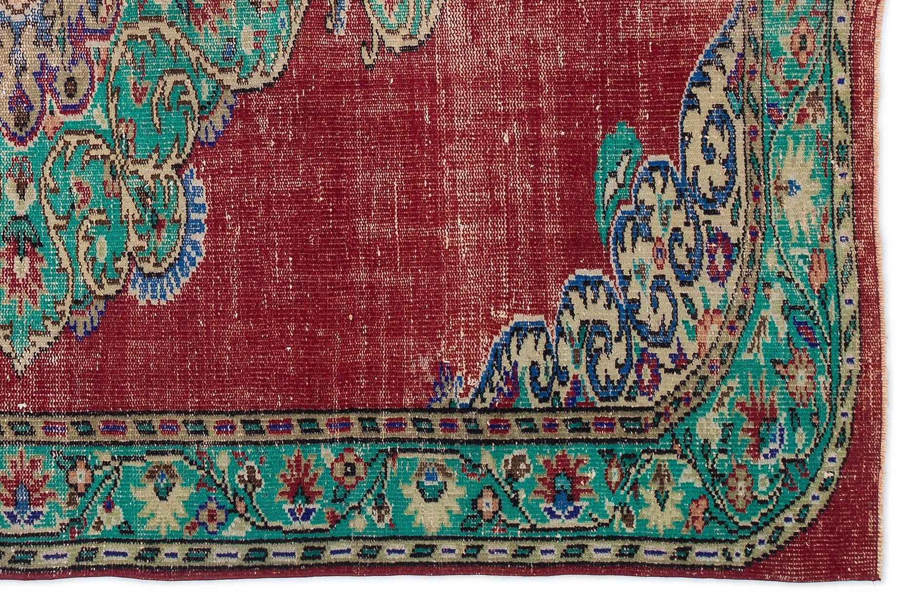 Atina Krem Eskitme Yün El Dokuma Halısı 178 x 273 Apex Unique