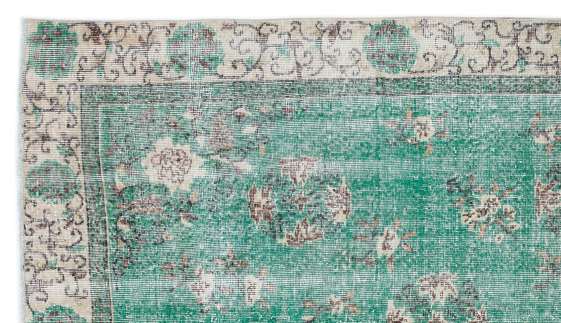 Atina Krem Eskitme Yün El Dokuma Halısı 160 x 284 Apex Unique