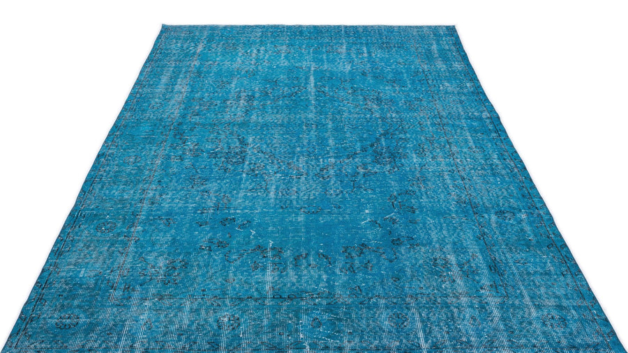Antrasit Beyaz Anadolu Eskitme Geometrik Yün Halı 169x298 - Özel Seri