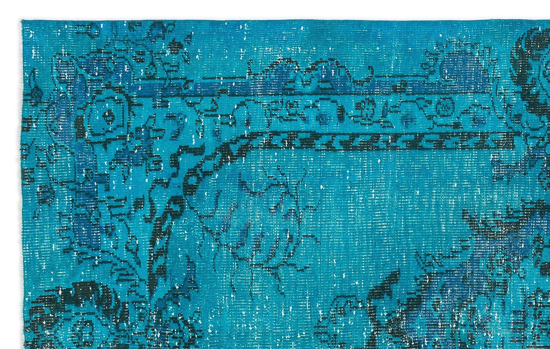 Antrasit Gri Anadolu Eskitme Geometrik Yün Halı 163x258 - Özel Seri