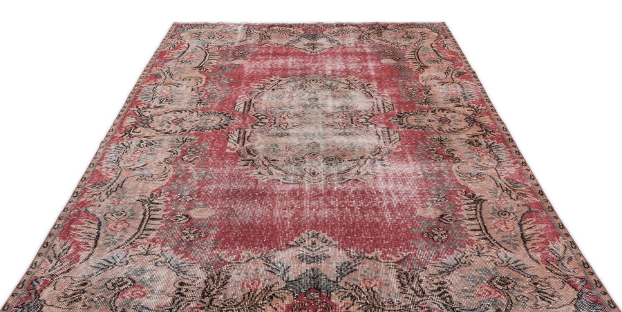 Kırmızı Isparta Klasik Çiçekli Yün Halı 185x290 - Özel Seri