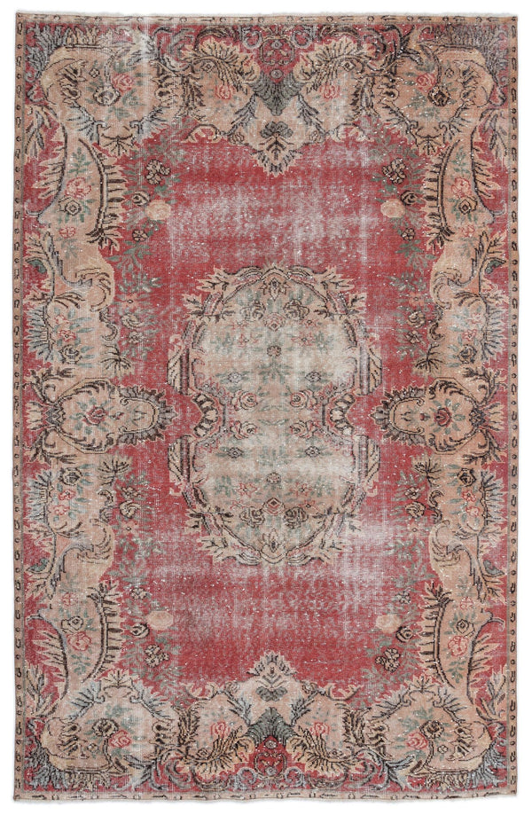 Kırmızı Isparta Klasik Çiçekli Yün Halı 185x290 - Özel Seri