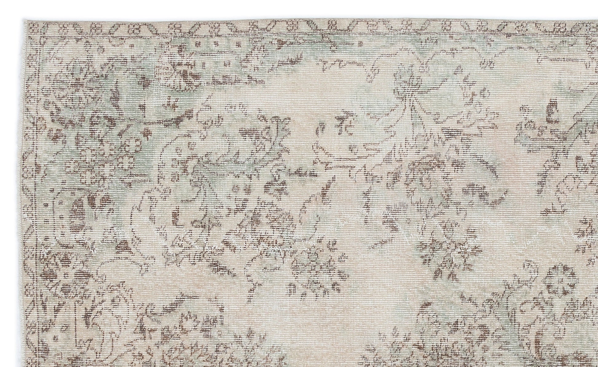 Atina Bej Eskitme Yün El Dokuma Halısı 168 x 281 Apex Unique