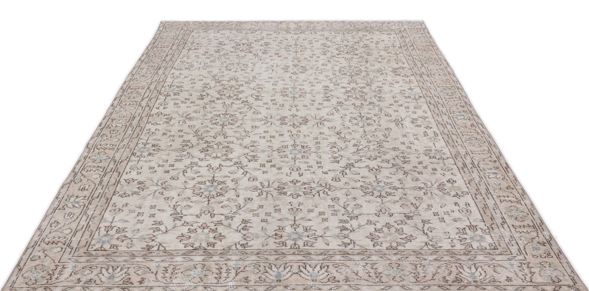 Atina Bej Eskitme Yün El Dokuma Halısı 190 x 296 Apex Unique