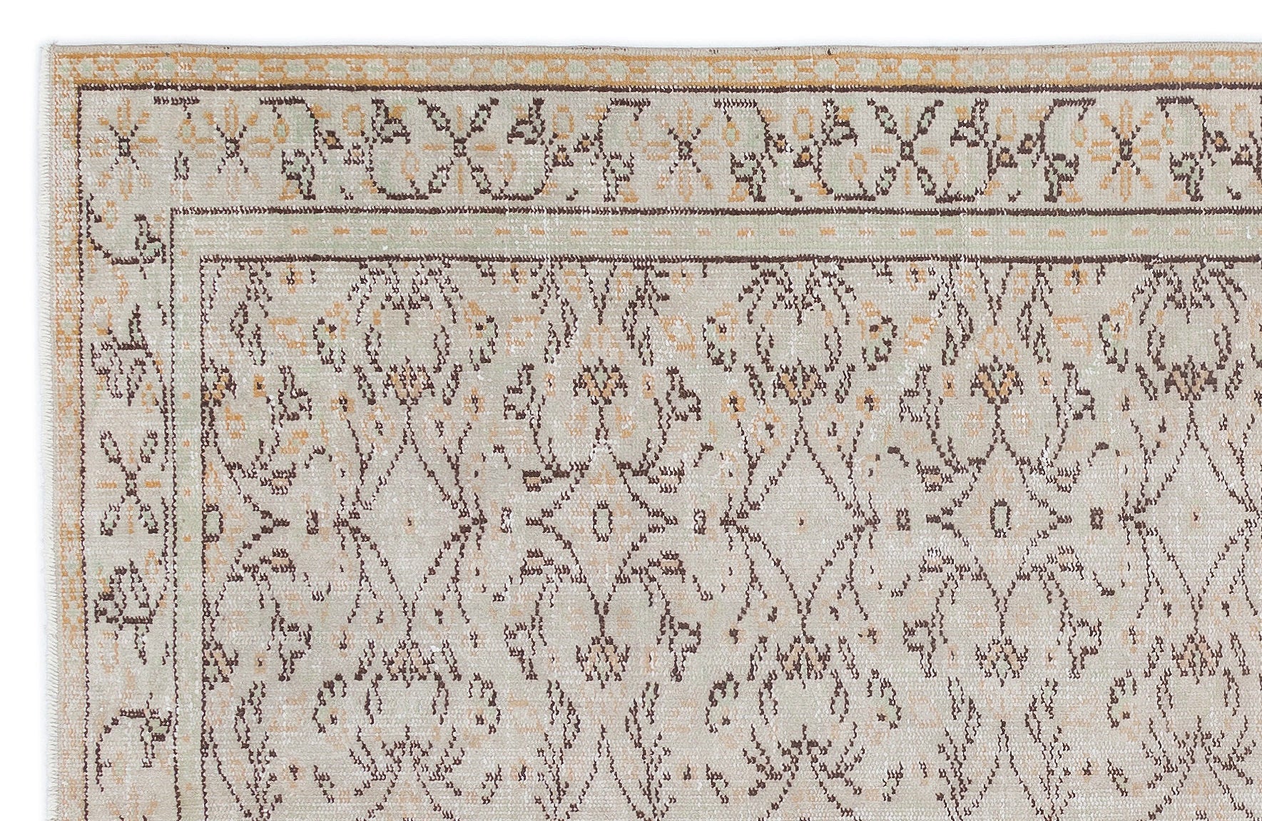 Atina Bej Eskitme Yün El Dokuma Halısı 162 x 253 Apex Unique