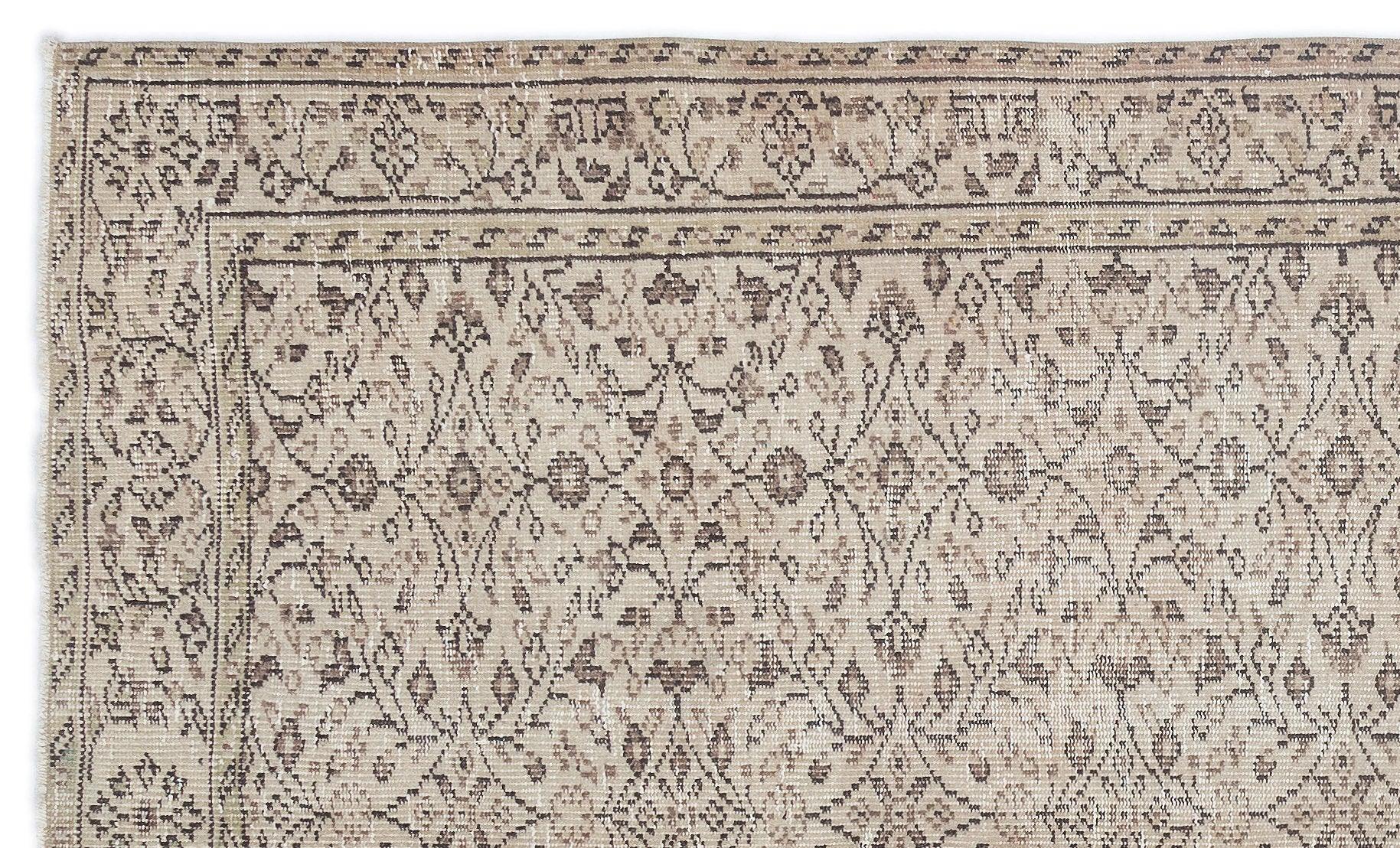 Bej Anadolu Eskitme Klasik Yün Halı 155x258 - Özel Seri