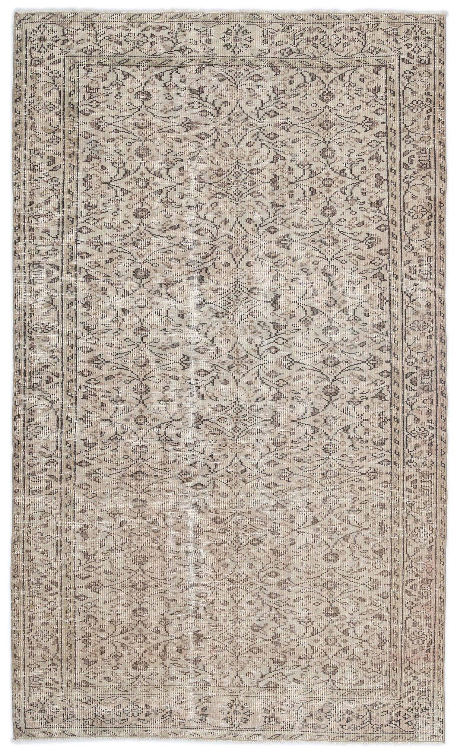 Bej Anadolu Eskitme Klasik Yün Halı 155x258 - Özel Seri