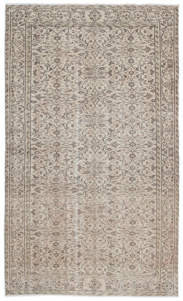 Bej Anadolu Eskitme Klasik Yün Halı 155x258 - Özel Seri