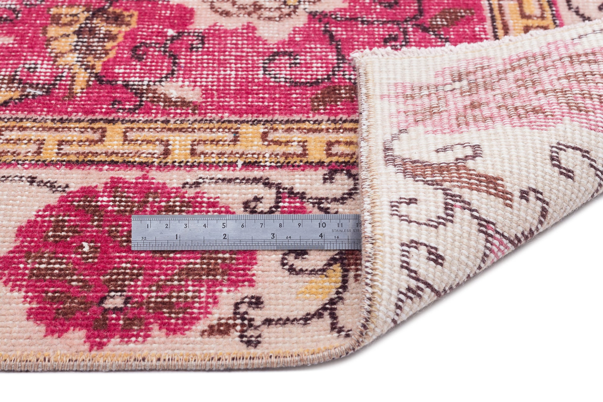 Atina Krem Eskitme Yün El Dokuma Halısı 174 x 256 Apex Unique