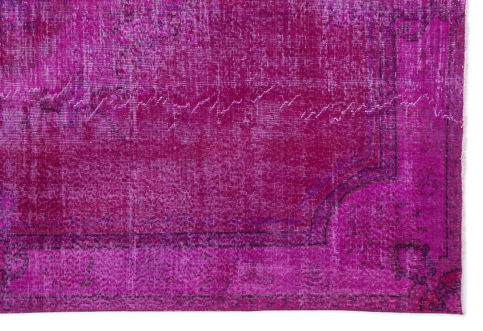 Atina Pembe Eskitme Yün El Dokuma Halısı 197 x 288 Apex Unique