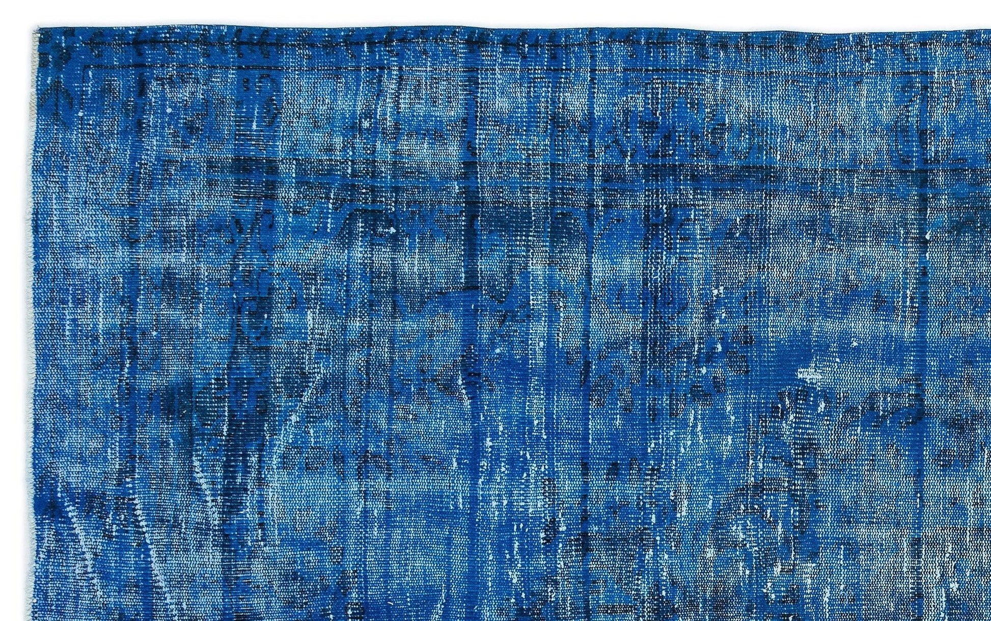 Beyaz Krem Anadolu Eskitme Geometrik Yün Halı 183x295 - Özel Seri