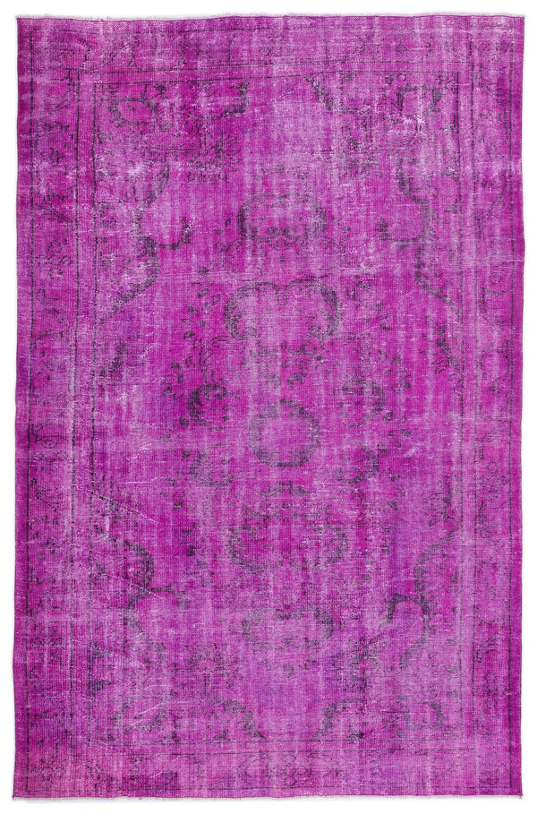 Pembe Anadolu Eskitme Klasik Yün Halı 188x292 - Özel Seri