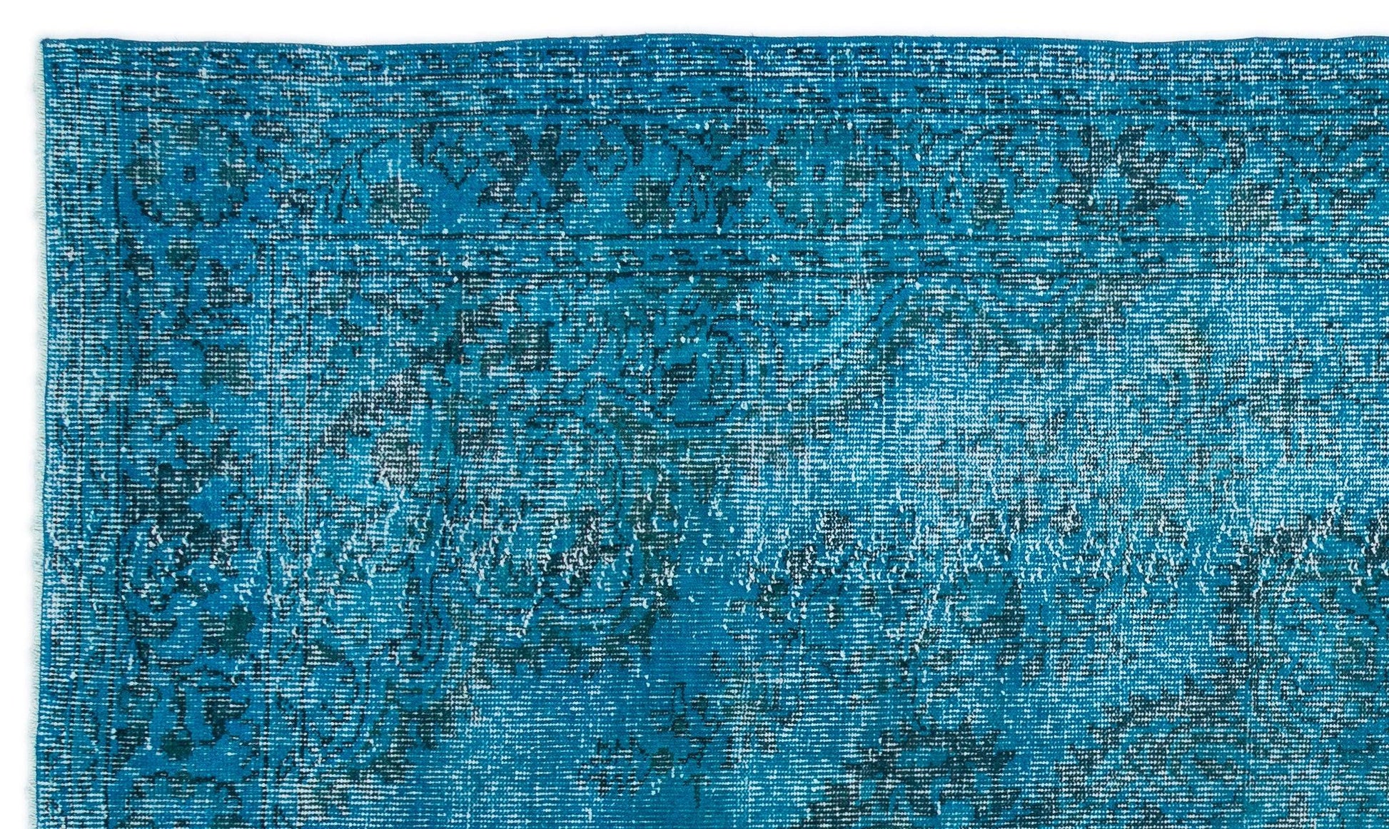 Beyaz Gri Eskitme Klasik Yün Halı 181x306