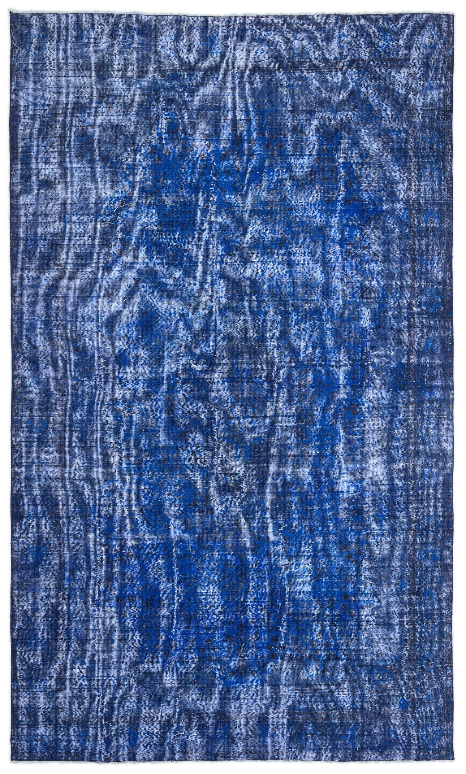 Atina Mavi Eskitme Yün El Dokuma Halısı 192 x 323 Apex Unique
