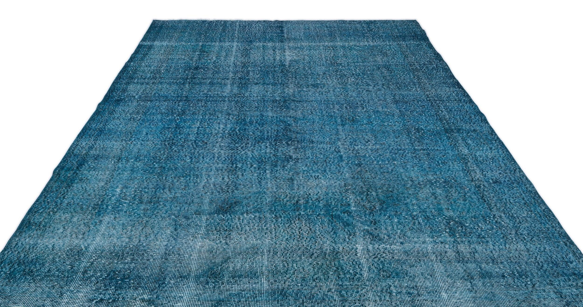 Beyaz Mavi Eskitme Modern Yün Halı 210x320