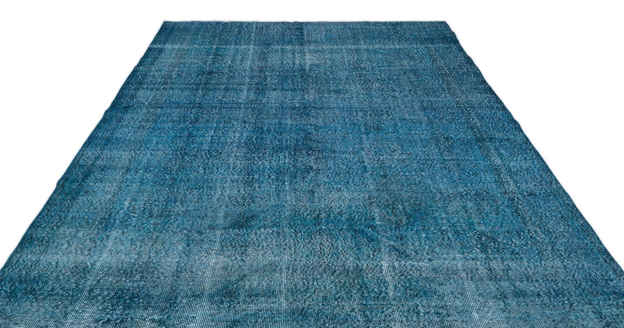 Beyaz Mavi Eskitme Modern Yün Halı 210x320