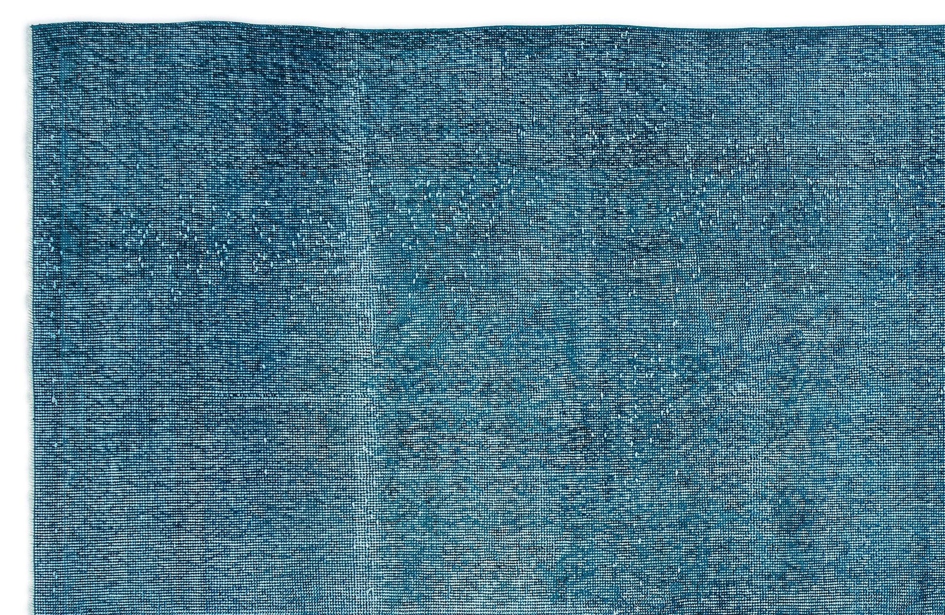 Beyaz Mavi Eskitme Modern Yün Halı 210x320