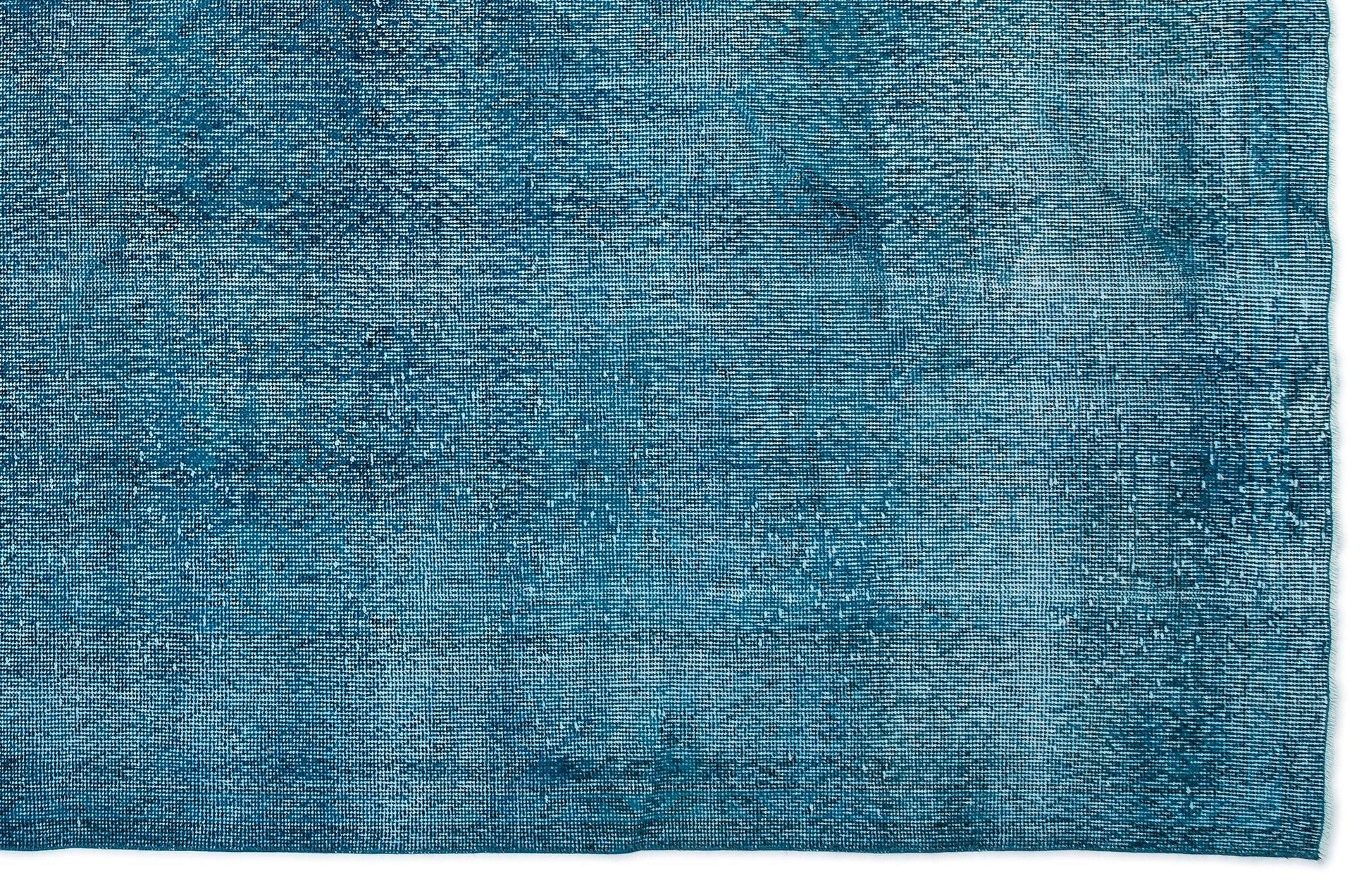 Beyaz Mavi Eskitme Modern Yün Halı 210x320