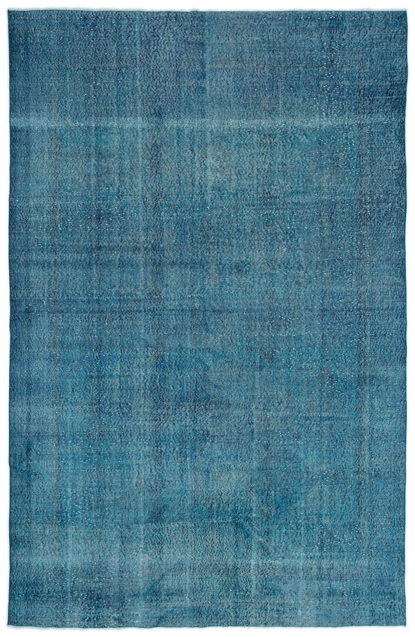 Beyaz Mavi Eskitme Modern Yün Halı 210x320
