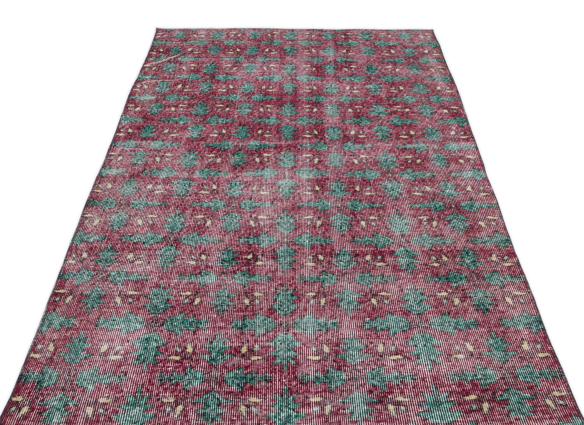 Atina Krem Eskitme Yün El Dokuma Halısı 114 x 217 Apex Unique