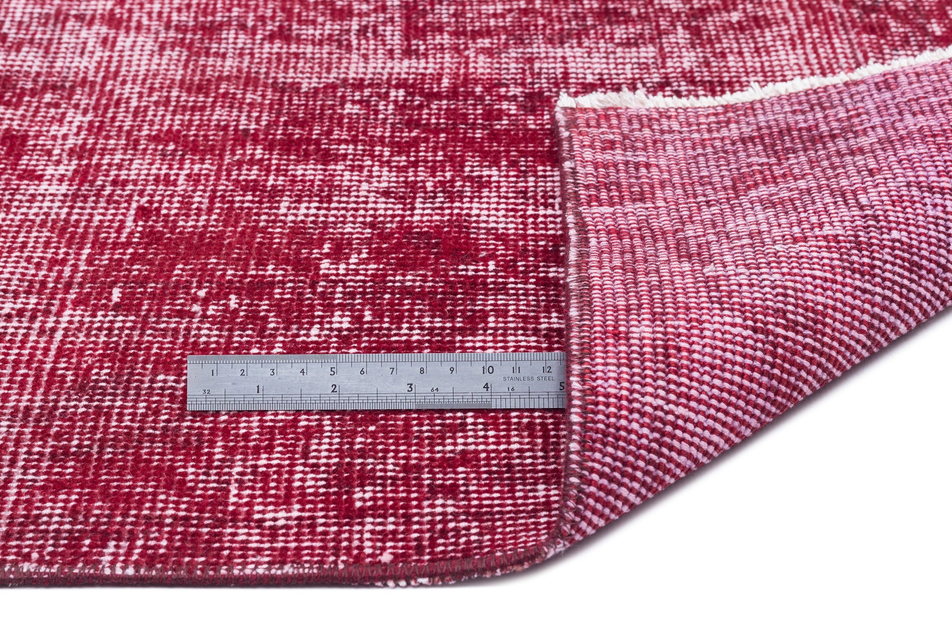 Atina Kırmızı Eskitme Yün El Dokuma Halısı 112 x 210 Apex Unique