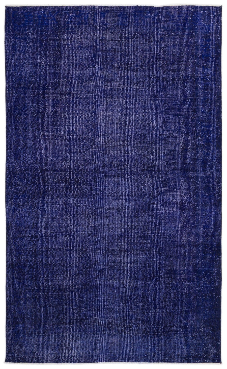 Solid Navy Blue Hand-Knotted Wool Rug 172x283 cm (5'8" x 9'3") – in the hallway