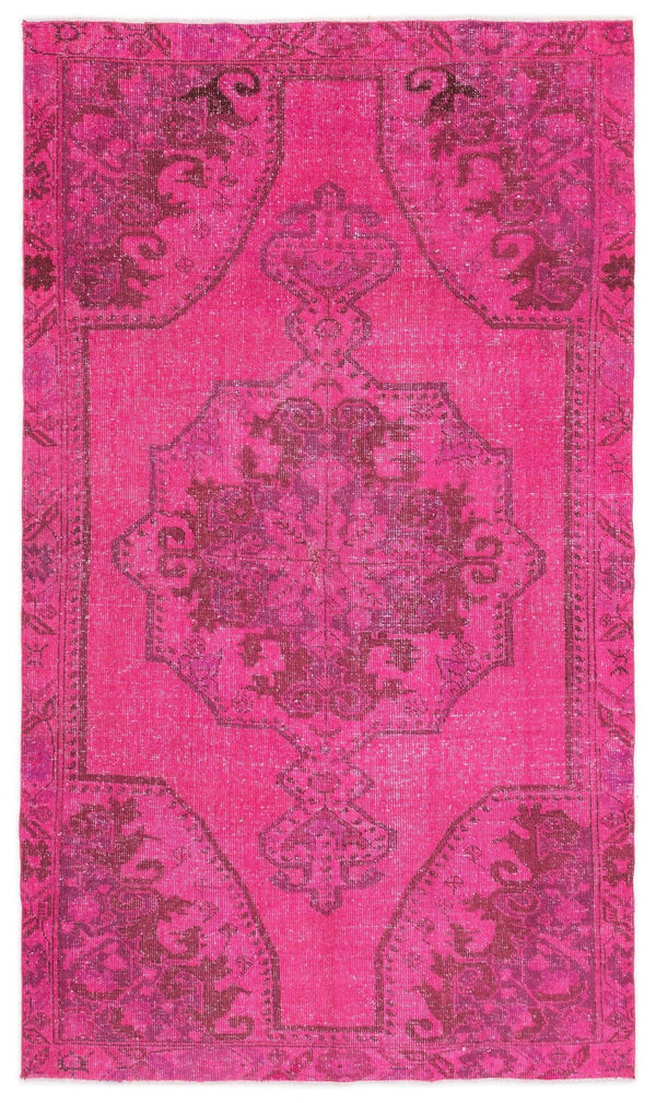 Pembe Anadolu Eskitme Klasik Yün Halı 127x226 - Özel Seri