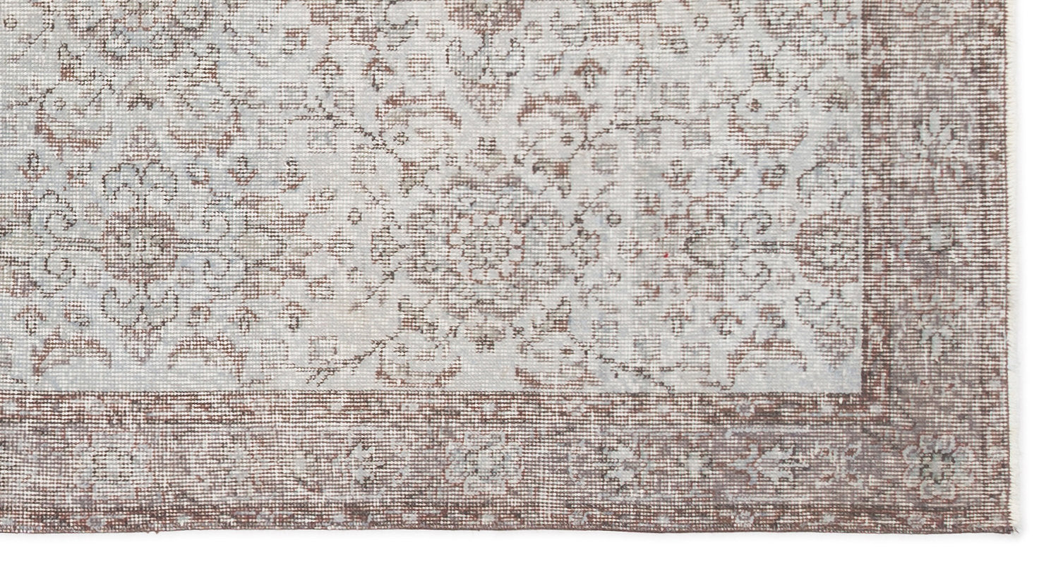 Atina Mavi Eskitme Yün El Dokuma Halısı 115 x 211 Apex Unique