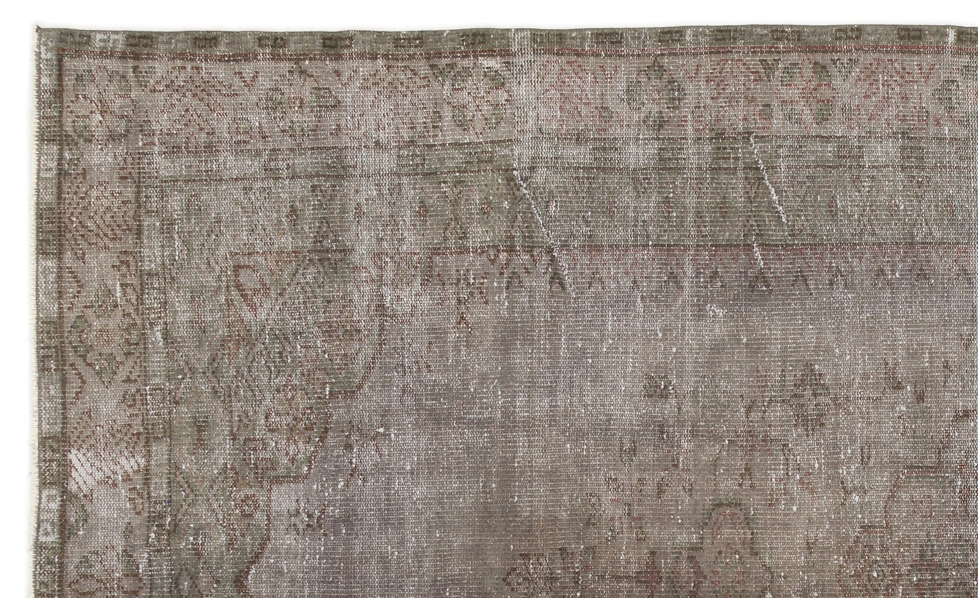 Atina Gri Eskitme Yün El Dokuma Halısı 180 x 302 Apex Unique