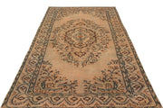 Turuncu Anadolu Eskitme Geometrik Yün Halı 153x246 - Özel Seri