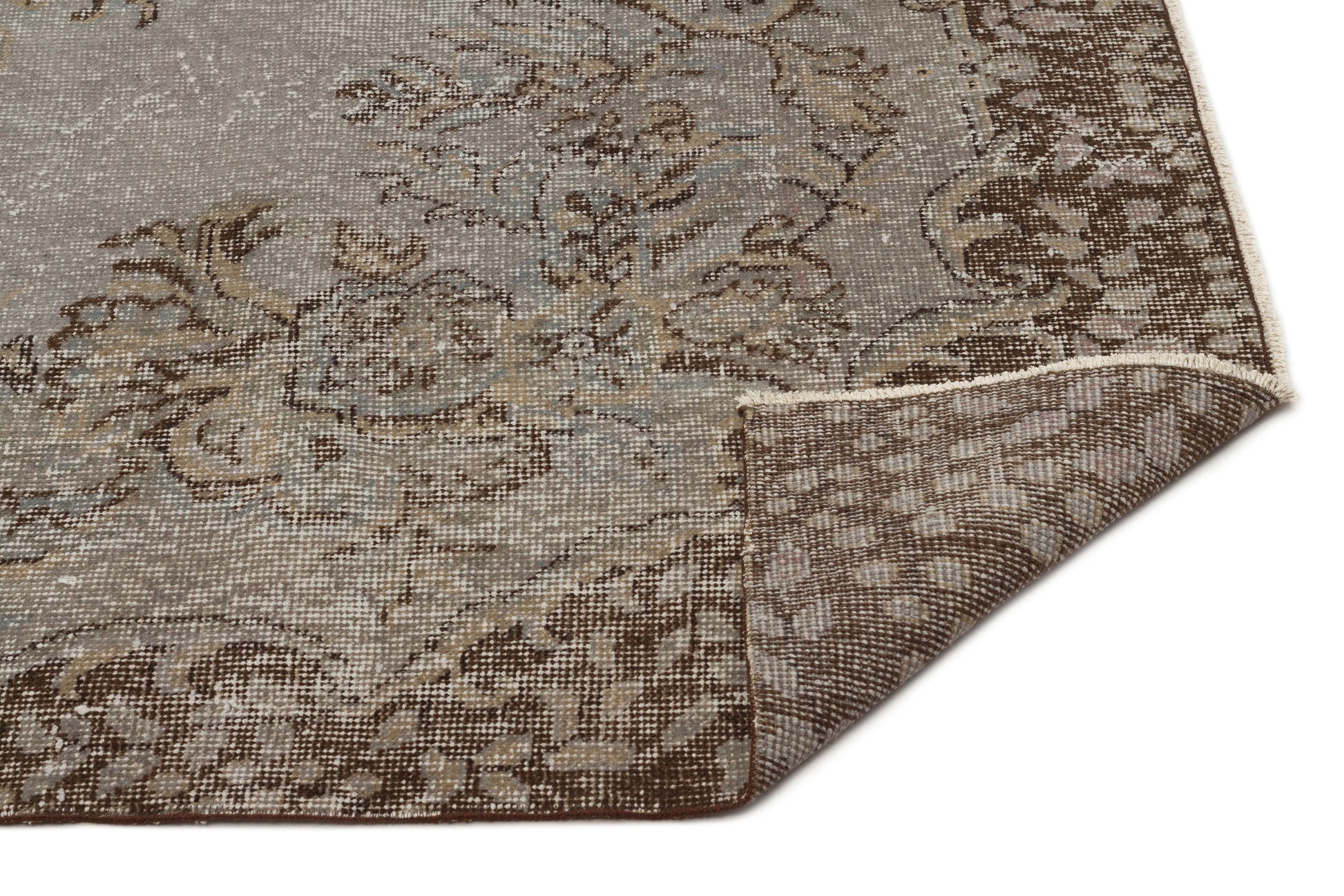 Atina Gri Eskitme Yün El Dokuma Halısı 171 x 292 Apex Unique