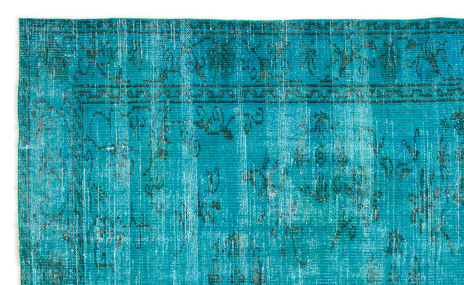 Atina Turkuaz Eskitme Yün El Dokuma Halısı 136 x 235 Apex Unique