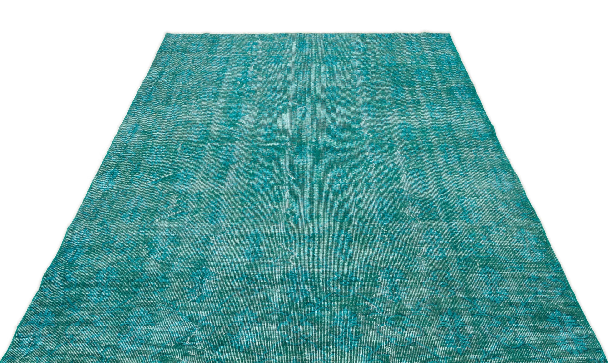 Atina Turkuaz Eskitme Yün El Dokuma Halısı 163 x 273 Apex Unique