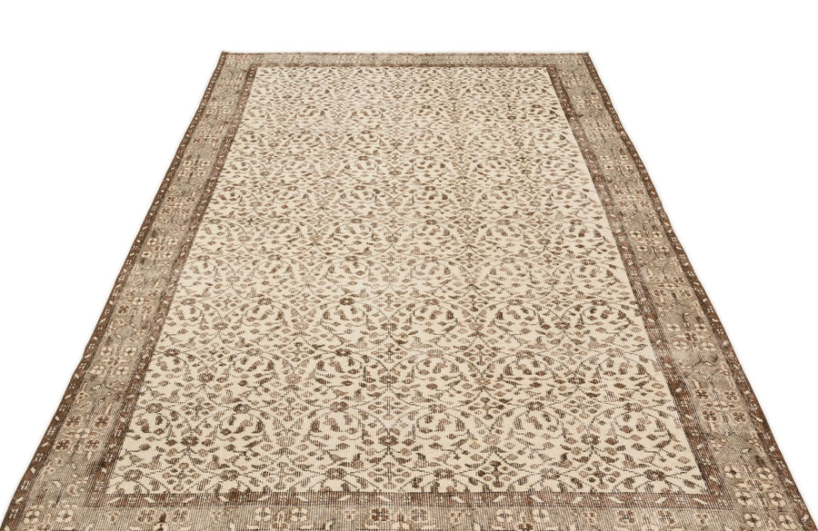 Bej Anadolu Eskitme Geometrik Yün Halı 172x285 - Özel Seri